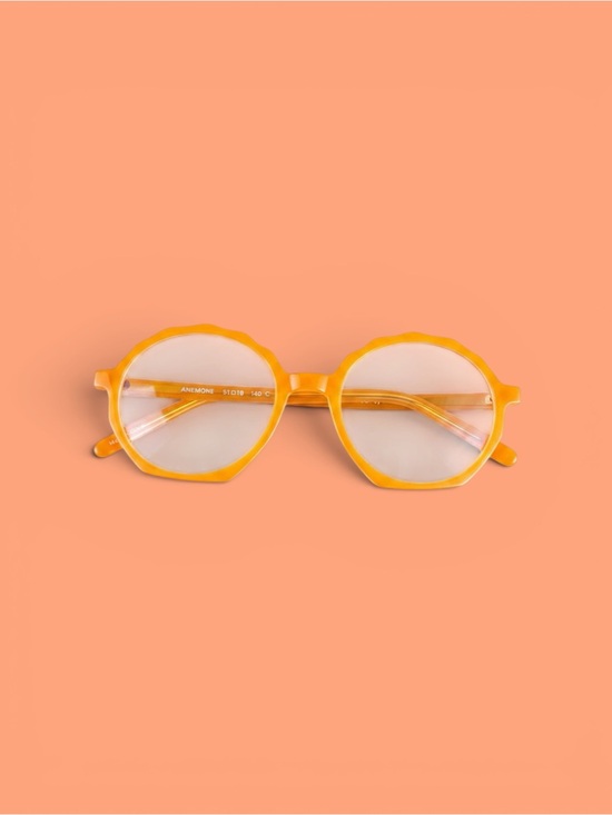 Anemone Accessories - Anemone Yellow Round Frame Glasses